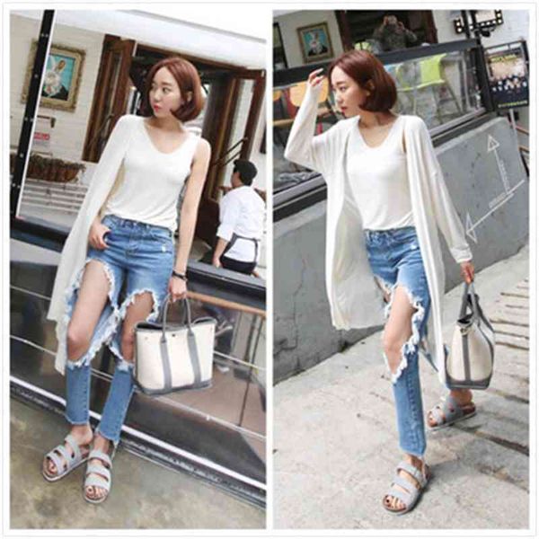 jeans 2021 summer knee big hole women's loose capris korean bf style harem pants, Blue
jeans 2021 summer knee big hole women's loose capris korean bf style harem pants, Blue