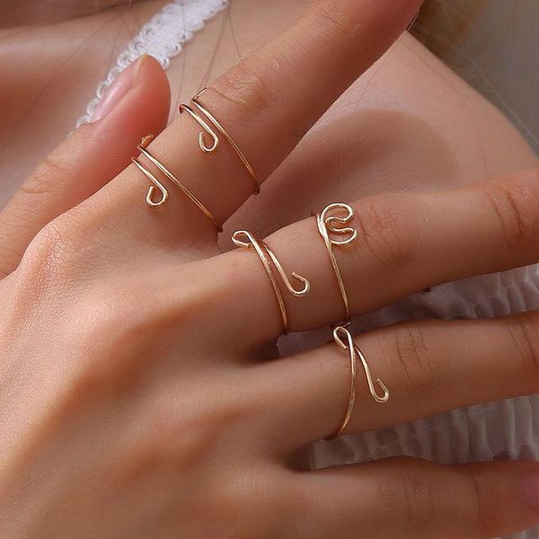 wedding rings european and american simple 5-piece curved ring set adjustable for men women accessories jewelry, Slivery;golden
wedding rings european and american simple 5-piece curved ring set adjustable for men women accessories jewelry, Slivery;golden