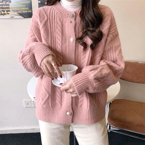 women's knits & tees peonfly 2021 autumn winter knitwear casual stylish knitted button cardigans korean lady sweaters pink, White
women's knits & tees peonfly 2021 autumn winter knitwear casual stylish knitted button cardigans korean lady sweaters pink, White