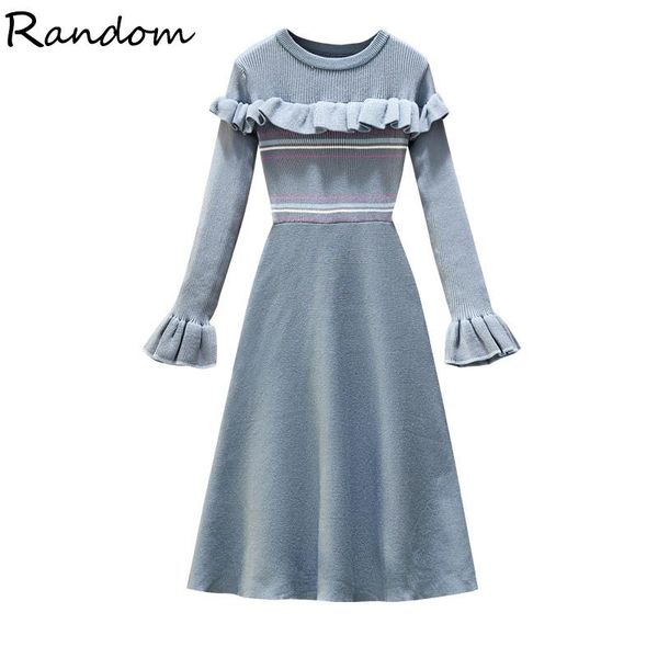casual dresses women autumn winter kintted sweater blue party dress 2021 fashion pullover long sleeve bandage ruff plus size cloth, Black;gray
casual dresses women autumn winter kintted sweater blue party dress 2021 fashion pullover long sleeve bandage ruff plus size cloth, Black;gray