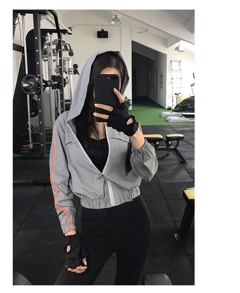 gym clothing running jacket womens long sleeve ladies yoga hoodie with hood, full zip pocket fitness quick dry bf style, White;black
gym clothing running jacket womens long sleeve ladies yoga hoodie with hood, full zip pocket fitness quick dry bf style, White;black