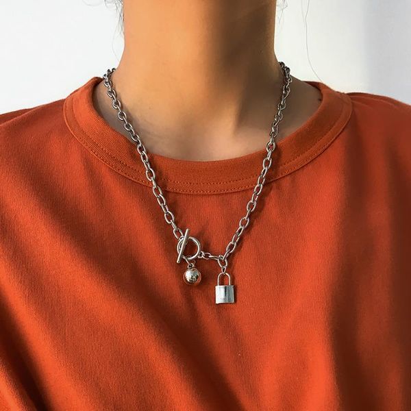 pendant necklaces chunky toggle lasso circle necklace women men disco ball lock padlock jewelry accessories 2021, Silver
pendant necklaces chunky toggle lasso circle necklace women men disco ball lock padlock jewelry accessories 2021, Silver