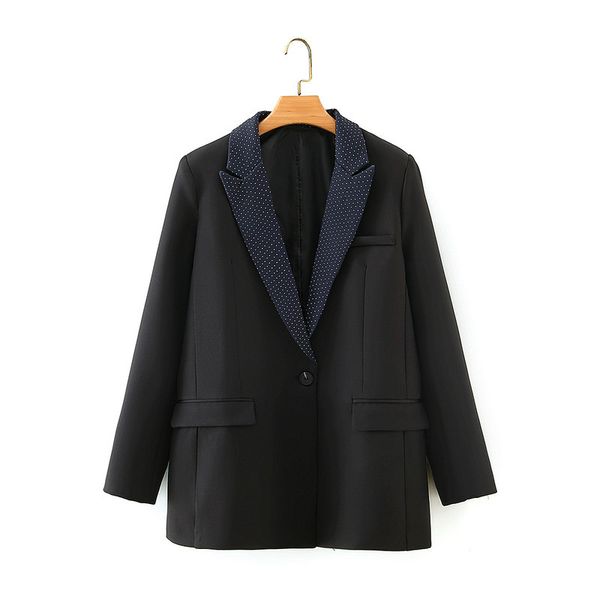 2021 new dt 27682- autumn europe and the united states women's clothing collar dot splicing jackets women suits 98gv, Black;brown
2021 new dt 27682- autumn europe and the united states women's clothing collar dot splicing jackets women suits 98gv, Black;brown