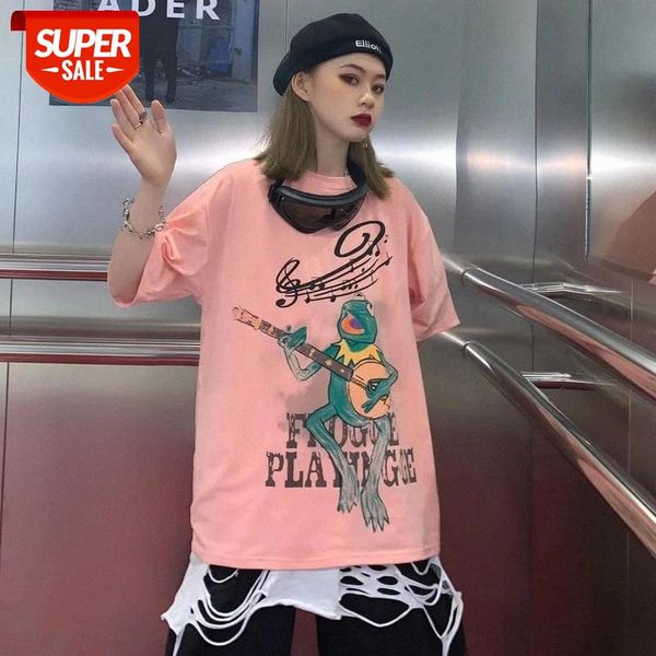 cartoon frog prince printing o-neck harajuku pink t-shirt summer student loose short-sleeved cotton long tees for girls #ch2h, White
cartoon frog prince printing o-neck harajuku pink t-shirt summer student loose short-sleeved cotton long tees for girls #ch2h, White