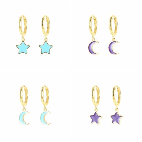 hoop & huggie mc 925 sterling silver women earrings with enamel star moon pendant turquoise purple color ear hoops for girls trend pendiente, Golden;silver
hoop & huggie mc 925 sterling silver women earrings with enamel star moon pendant turquoise purple color ear hoops for girls trend pendiente, Golden;silver