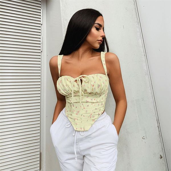 floral cami women sweet print hollow up tie up crop summer sleeveless ruched boning bustier casual tank top, White
floral cami women sweet print hollow up tie up crop summer sleeveless ruched boning bustier casual tank top, White