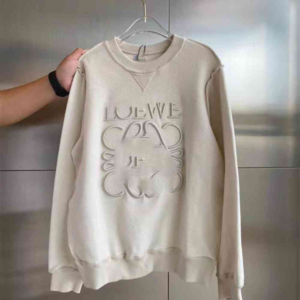 2022 new lo luojia chest embroidered sweater three-dimensional couple's same round neck pullover oversize, Black
2022 new lo luojia chest embroidered sweater three-dimensional couple's same round neck pullover oversize, Black