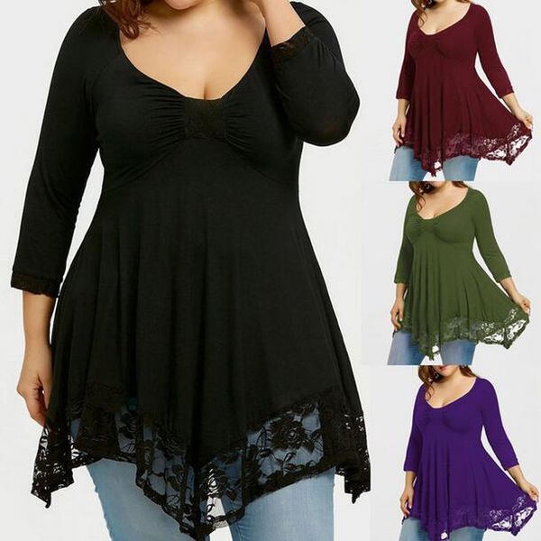 plus size 5xl deep v neck lace tunic women clothing large size long sleeve vintage loose blouse ladies blusas dw302, White
plus size 5xl deep v neck lace tunic women clothing large size long sleeve vintage loose blouse ladies blusas dw302, White