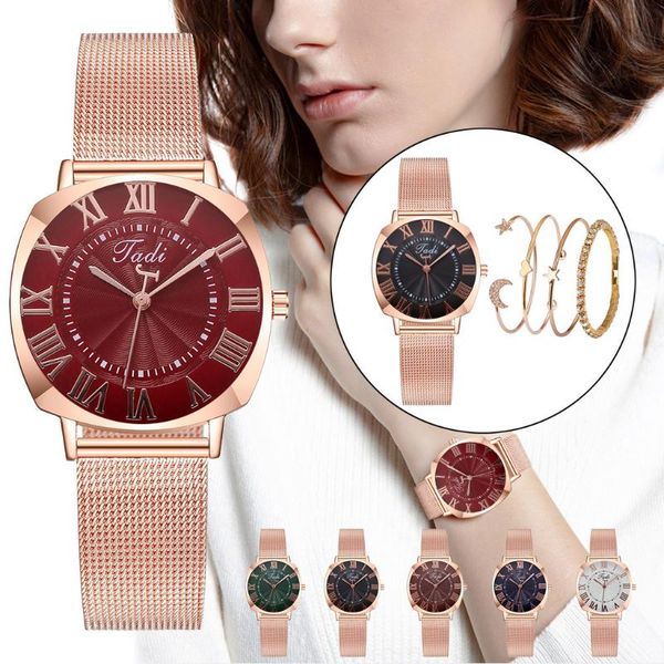 wristwatches luxury women watches bracelet set starry ladies women's shining casual quartz stainless steel v strap watch, Slivery;brown
wristwatches luxury women watches bracelet set starry ladies women's shining casual quartz stainless steel v strap watch, Slivery;brown