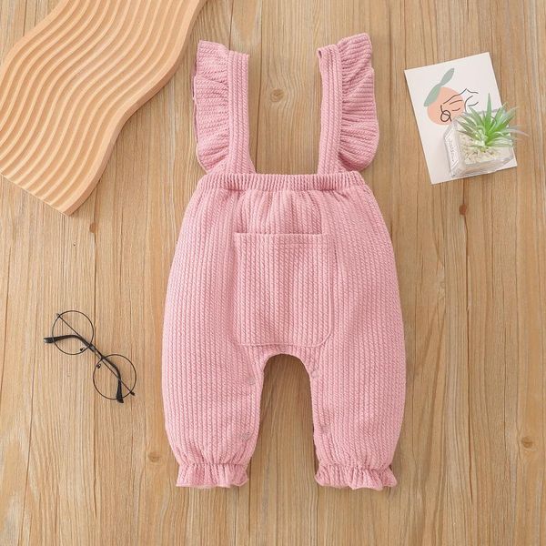 trousers baby girl's suspender pants solid color ruffle pocket button for party pography, Blue
trousers baby girl's suspender pants solid color ruffle pocket button for party pography, Blue