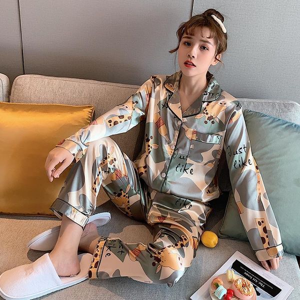 satin womens pj sets women silk pajamas pyjamas set sleepwear ladies long sleeve nightwear cute and long pants pijama suit, Black;red
satin womens pj sets women silk pajamas pyjamas set sleepwear ladies long sleeve nightwear cute and long pants pijama suit, Black;red