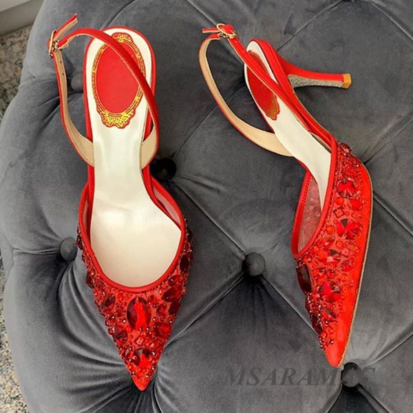 sandals summer red lace shiny crystal leather inner pointed toe party shoes street ladies high heels dress, Black
sandals summer red lace shiny crystal leather inner pointed toe party shoes street ladies high heels dress, Black