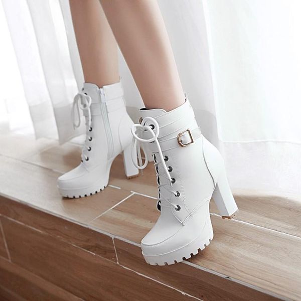 boots women high heels white 10cm thick heel round head zipper mother shoes mom pumps female classic, Black
boots women high heels white 10cm thick heel round head zipper mother shoes mom pumps female classic, Black