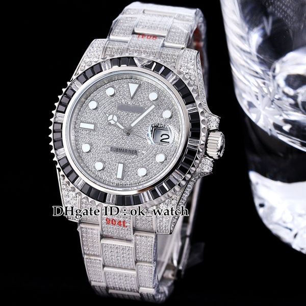 41mm sub gypsophila dial watches 2836 automatic mens watch 116659 116619 116610 black bezel full diamond steel bracelet, Slivery;brown
41mm sub gypsophila dial watches 2836 automatic mens watch 116659 116619 116610 black bezel full diamond steel bracelet, Slivery;brown