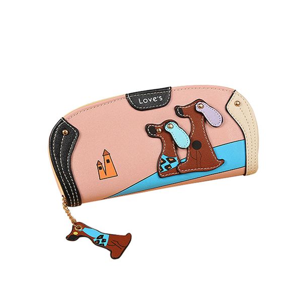 korean version cute stitching zipper wallet cartoon puppy kawaii dog pendant pu long fashion clutch bag lady wallet cion purse, Red;black
korean version cute stitching zipper wallet cartoon puppy kawaii dog pendant pu long fashion clutch bag lady wallet cion purse, Red;black