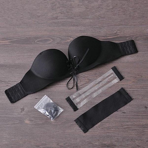 bras women strapless invisible bra push up bandage pull 1/2 cup seamless fashion girls underwear, Red;black
bras women strapless invisible bra push up bandage pull 1/2 cup seamless fashion girls underwear, Red;black