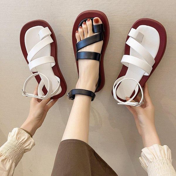 sandals woman rome ankle strap flat shoes summer beach platform black white smiple basic open toe casual size40
sandals woman rome ankle strap flat shoes summer beach platform black white smiple basic open toe casual size40
