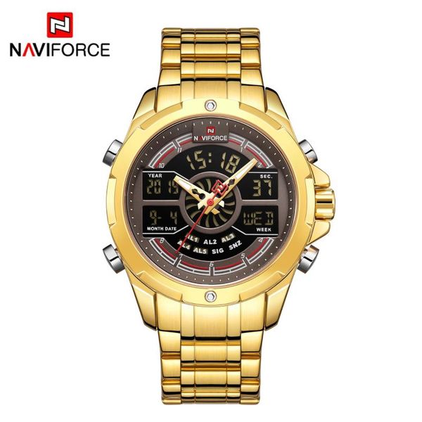 wristwatches fashion men's watch waterproof quartz steel band sports double movement electronic, Slivery;brown
wristwatches fashion men's watch waterproof quartz steel band sports double movement electronic, Slivery;brown