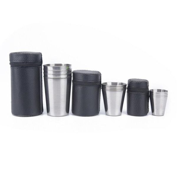mugs 4 pcs mug cup wine glass stainless steel w/ case for drinking coffee tea beer camping tabelware
mugs 4 pcs mug cup wine glass stainless steel w/ case for drinking coffee tea beer camping tabelware