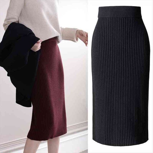 elegant midi pencil women skirt high waist knitted spring autumn fashion rib casual split female, Black
elegant midi pencil women skirt high waist knitted spring autumn fashion rib casual split female, Black