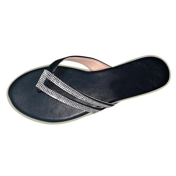 slippers jaycosin women's summer flip-flops open toe rhinestone casual beach shoes flats zapatillas mujer, Black
slippers jaycosin women's summer flip-flops open toe rhinestone casual beach shoes flats zapatillas mujer, Black