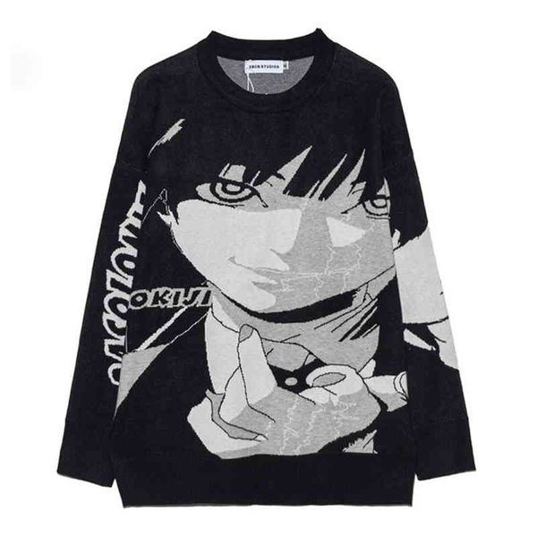 men's sweaters hip hop camisola de malha homem harajuku anime impressão dos desenhos animados pulôver japonês casual o-pescoço streetwe, White;black
men's sweaters hip hop camisola de malha homem harajuku anime impressão dos desenhos animados pulôver japonês casual o-pescoço streetwe, White;black
