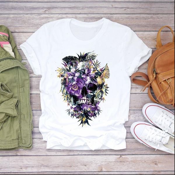 women watercolor skull camisas mujer halloween 90s print lady t shirts womens graphic t shirt ladies female tee t shirt, White
women watercolor skull camisas mujer halloween 90s print lady t shirts womens graphic t shirt ladies female tee t shirt, White