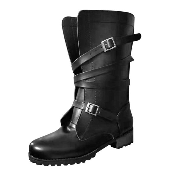 boots ladies retro solid color roman style round head square with leather knight in the buckle casual, Black
boots ladies retro solid color roman style round head square with leather knight in the buckle casual, Black