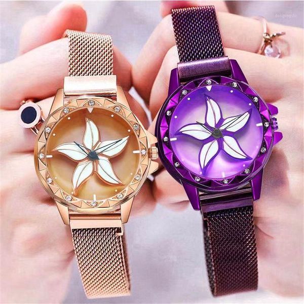 wristwatches magnet starry sky women watch ladies flower pattern special design 360 degrees rotation quartz luxurious diamond clock, Slivery;brown
wristwatches magnet starry sky women watch ladies flower pattern special design 360 degrees rotation quartz luxurious diamond clock, Slivery;brown