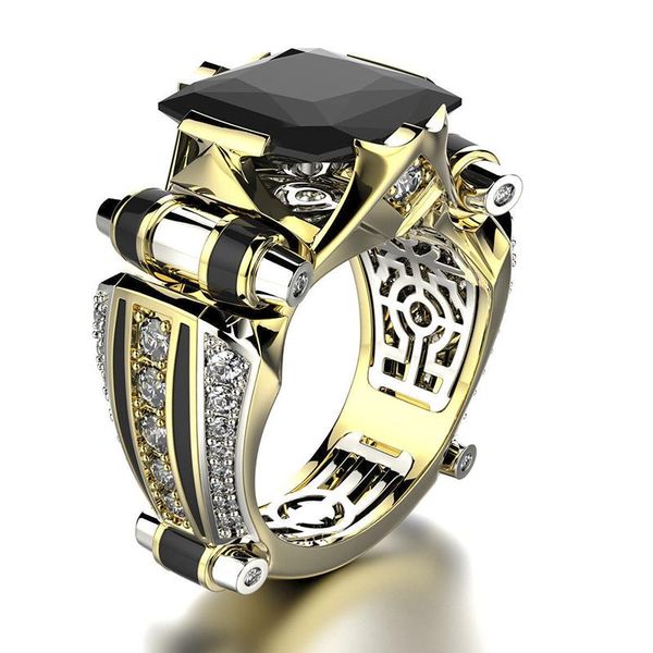 wedding rings creative two-tone men's ring craved geometric pattern inlaid black crystal rhinestone zircon metal for party jewelry, Slivery;golden
wedding rings creative two-tone men's ring craved geometric pattern inlaid black crystal rhinestone zircon metal for party jewelry, Slivery;golden