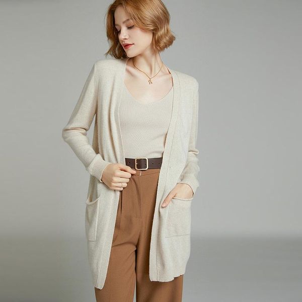 women's knits & tees cashmere coat cardigan medium and long style loose outer wear lazy v-neck knitted sweater autumn winter, White
women's knits & tees cashmere coat cardigan medium and long style loose outer wear lazy v-neck knitted sweater autumn winter, White