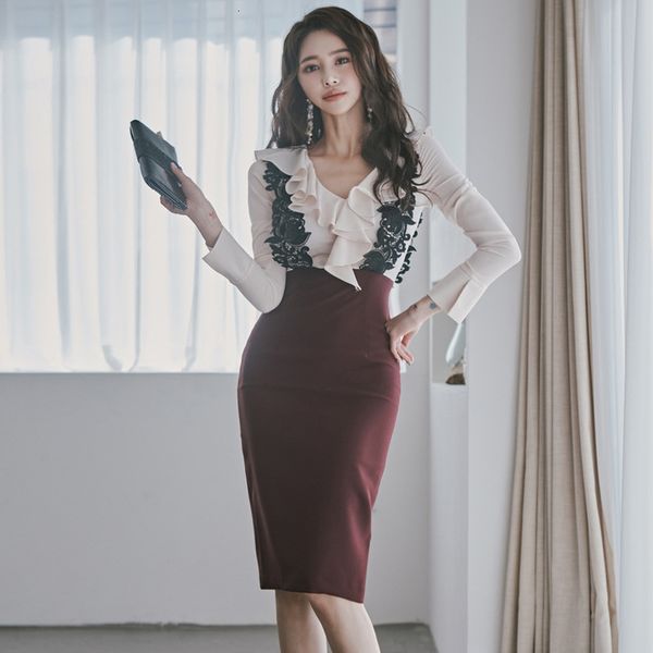 new arrival fashion korean party women ol professional temperament ruffled lace personality slim package hip pencil dress 7x5a, White;black
new arrival fashion korean party women ol professional temperament ruffled lace personality slim package hip pencil dress 7x5a, White;black
