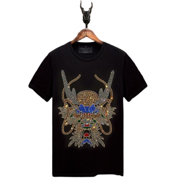 2022 chinese style dragon design men's t-shirts man and women drill t shirts casual and soft, White;black
2022 chinese style dragon design men's t-shirts man and women drill t shirts casual and soft, White;black