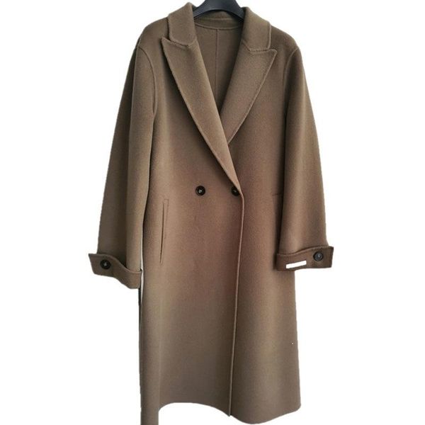 fashion trend new autumn and winter cashmere coat women's long section over the knee loose and comfortable woolen coat, Black
fashion trend new autumn and winter cashmere coat women's long section over the knee loose and comfortable woolen coat, Black