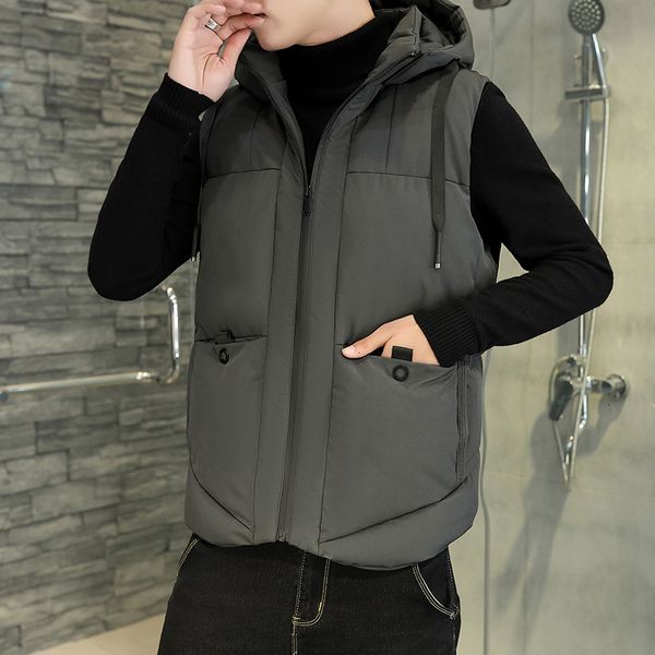 autumn and winter waistcoat korean fashion down cotton new men's coat oversize warm vest shoulder, Black;white
autumn and winter waistcoat korean fashion down cotton new men's coat oversize warm vest shoulder, Black;white
