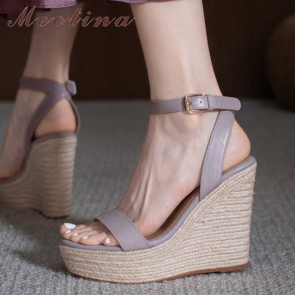 meotina shoes women real leather sandals wedges super high heel sandals ankle strap espadrille shoes round toe sandals summer 210608, Black
meotina shoes women real leather sandals wedges super high heel sandals ankle strap espadrille shoes round toe sandals summer 210608, Black