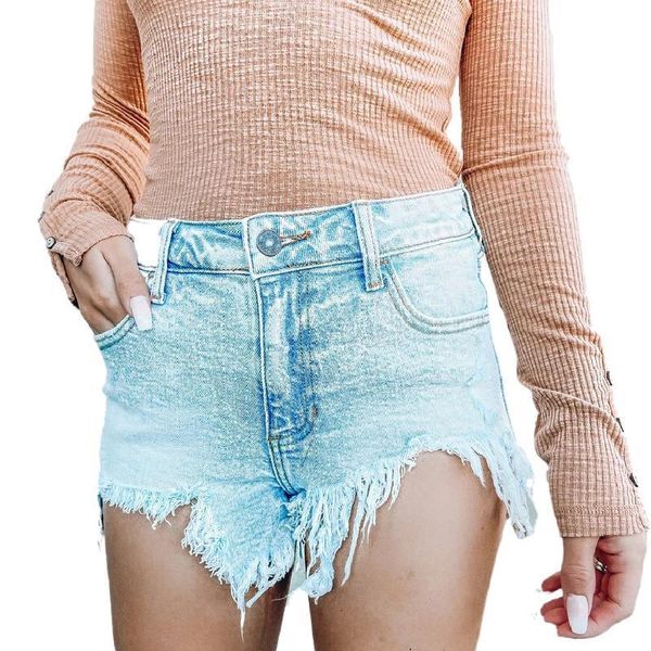 women's shorts 2021 summer women straight high waist tassel wash water denim jeans mini, White;black
women's shorts 2021 summer women straight high waist tassel wash water denim jeans mini, White;black