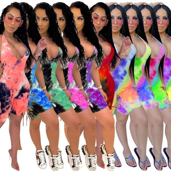 women designer jumpsuits romper tie dye overalls summer clothing scoop neck shorts sleeveless s-2xl capris dhl a225, Gray
women designer jumpsuits romper tie dye overalls summer clothing scoop neck shorts sleeveless s-2xl capris dhl a225, Gray