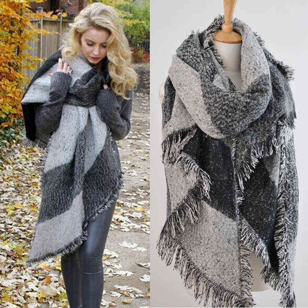 fashion pashmina women scarf thickening warm winter plaid scarf shawl reversible cape shawl wrap blanket warm poncho ho950750 h1123, Blue;gray
fashion pashmina women scarf thickening warm winter plaid scarf shawl reversible cape shawl wrap blanket warm poncho ho950750 h1123, Blue;gray