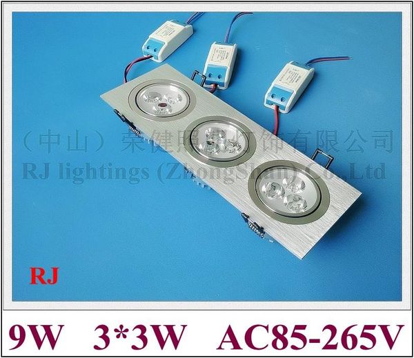 grille led downlight down light ceiling lamp light indoor embeded install 9w (3*3w) high power led bead ac85-265v aluminum ce
grille led downlight down light ceiling lamp light indoor embeded install 9w (3*3w) high power led bead ac85-265v aluminum ce