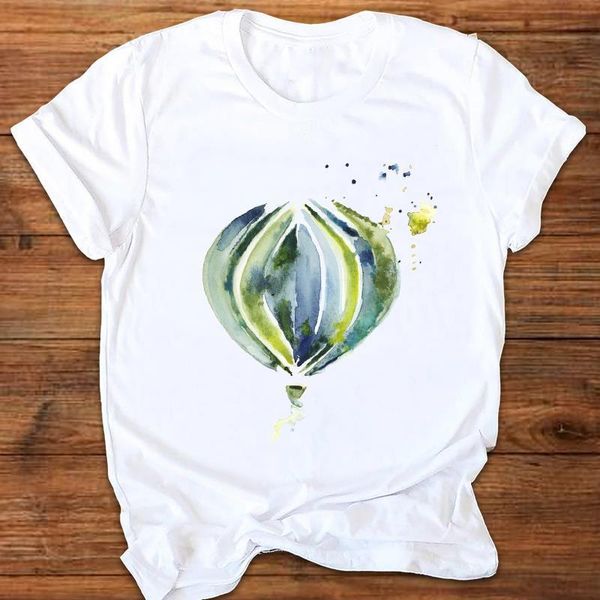 women graphic watercolor romantic travel balloon 90s ladies printing print clothes lady tees female t shirt womens t-shirt, White 
women graphic watercolor romantic travel balloon 90s ladies printing print clothes lady tees female t shirt womens t-shirt, White