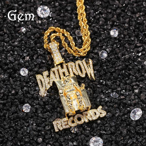 deathrow brand pendant with zircon hiphop letter necklace hip hop rap jewelry, Silver
deathrow brand pendant with zircon hiphop letter necklace hip hop rap jewelry, Silver