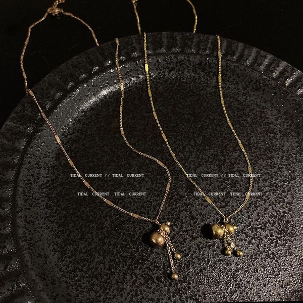 pendant necklaces gold & rose plated titanium steel lucky gourd necklace fashion temperament tassel clavicle for women gift, Silver
pendant necklaces gold & rose plated titanium steel lucky gourd necklace fashion temperament tassel clavicle for women gift, Silver