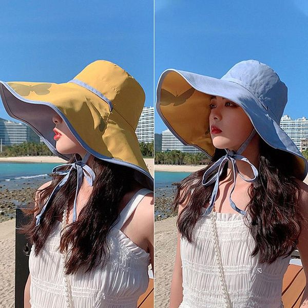 wide brim hats outdoor cap double side summer women foldable big beach sun visor hat, Blue;gray
wide brim hats outdoor cap double side summer women foldable big beach sun visor hat, Blue;gray