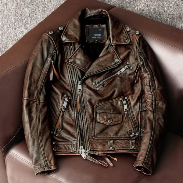 men's leather & faux vintage real jacket men cow coat mens clothing zippers streetwear motorcycle coats and jackets 2021 wpy2330, Black
men's leather & faux vintage real jacket men cow coat mens clothing zippers streetwear motorcycle coats and jackets 2021 wpy2330, Black