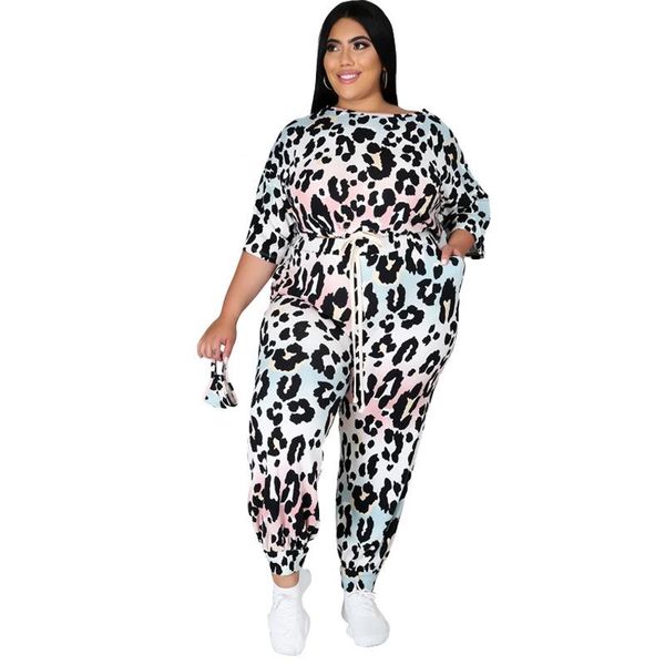 plus size tracksuits women leopard printing tracksuist lady lace-up crop high waist ankle-banded pants two-piece sets mh891, Black
plus size tracksuits women leopard printing tracksuist lady lace-up crop high waist ankle-banded pants two-piece sets mh891, Black