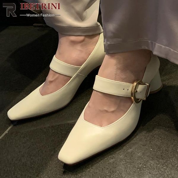 dress shoes ribetrini spring fashion genuine leather woman elegant solid mary janes pumps women high heels ol, Black
dress shoes ribetrini spring fashion genuine leather woman elegant solid mary janes pumps women high heels ol, Black