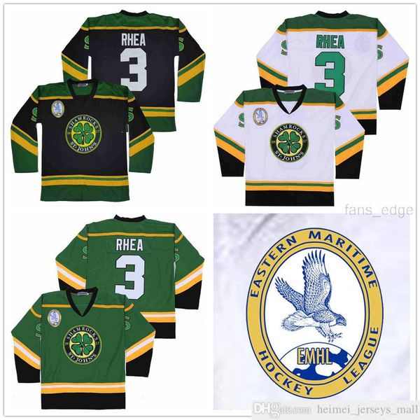 st john's shamrocks retro custom hockey jersey #3 ross rhea green rhea all embroidery green black white high quality, Black;red
st john's shamrocks retro custom hockey jersey #3 ross rhea green rhea all embroidery green black white high quality, Black;red