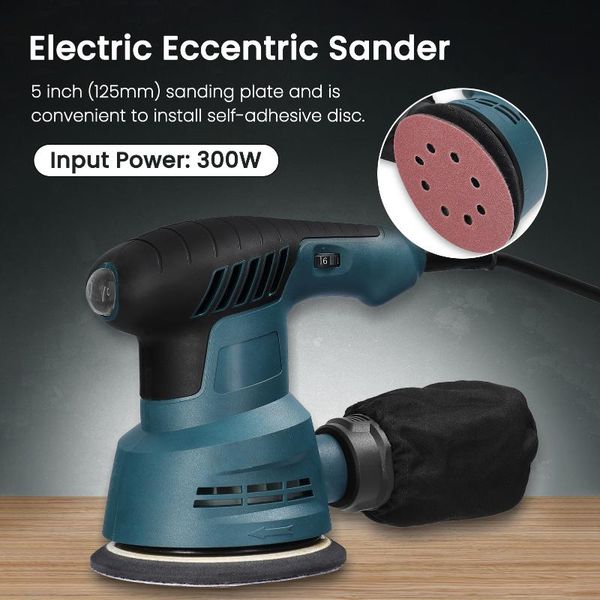 pneumatic tools 300w eccentric sander 5 inch125mm sanding plate electric wood processing car polishing machine with dust box 6 speed
pneumatic tools 300w eccentric sander 5 inch125mm sanding plate electric wood processing car polishing machine with dust box 6 speed