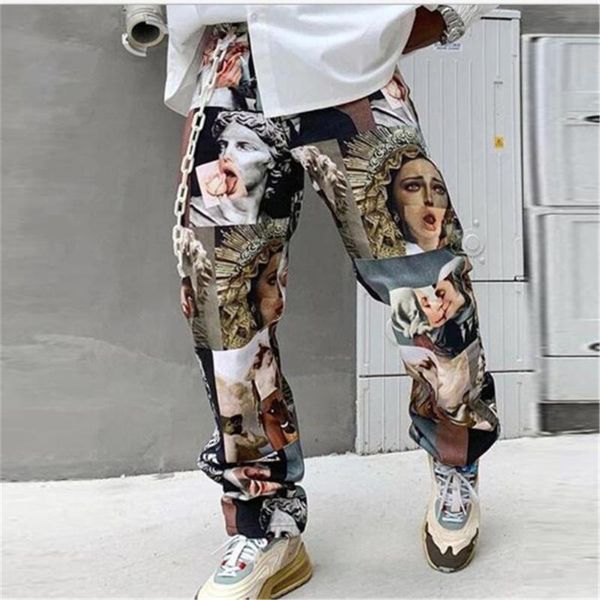 men's pants spring/summer 2021 european american style printed straight loose mid-waist casual trousers men jeans, Black
men's pants spring/summer 2021 european american style printed straight loose mid-waist casual trousers men jeans, Black